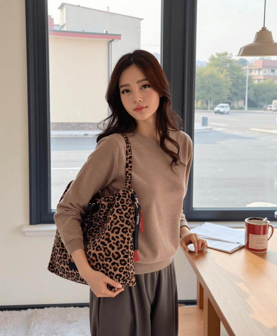 (가을신상)보보 호피숄더백 국내제작 호피백 숄더백 호보백(96768279)_작업사진