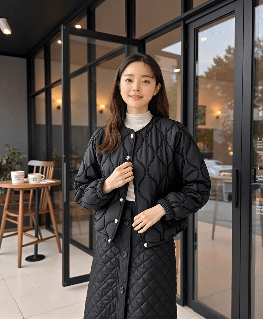 겨울신상) 자수누비패딩(97105686)_작업사진