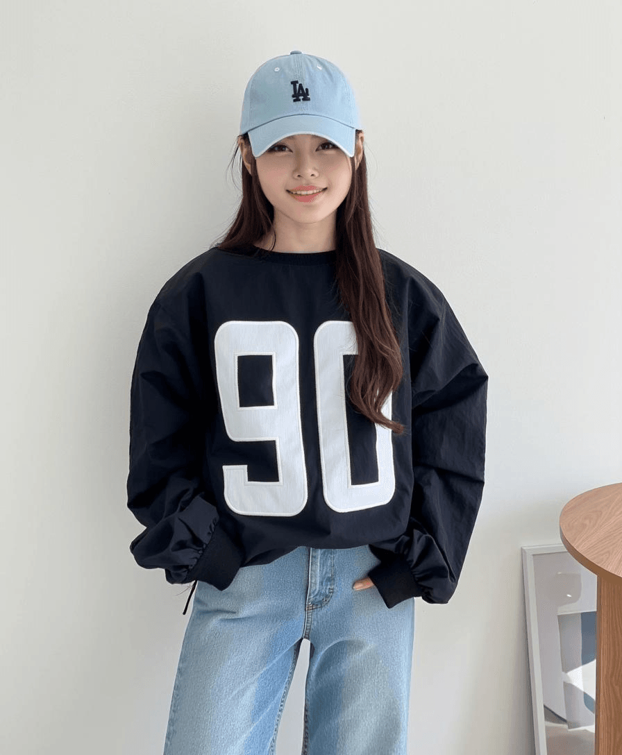 90아노락t 신상 바스락원단 자수 데일리 원포인트(96881567)