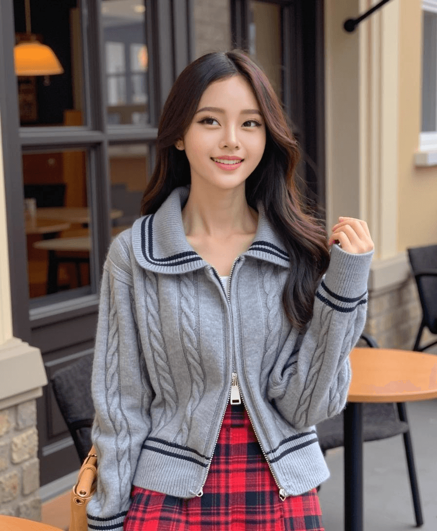 밀러카라JP(꽈배기 니트 겨울 아우터)(97136638)